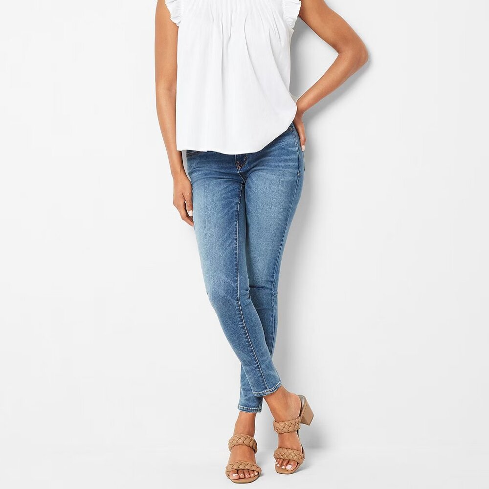 New St. John's Bay Pull-On Jeggings Blue US Size 18P